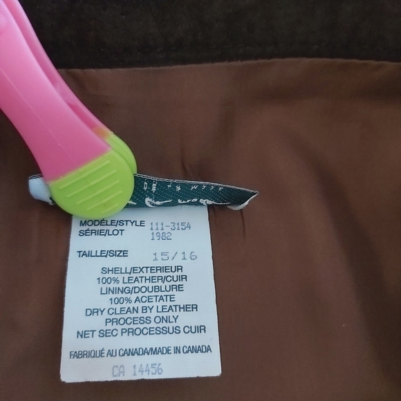 VINTAGE AILES DE LA MODE suede leather skirt size 15/16 Made in Canada - Picture 8 of 11